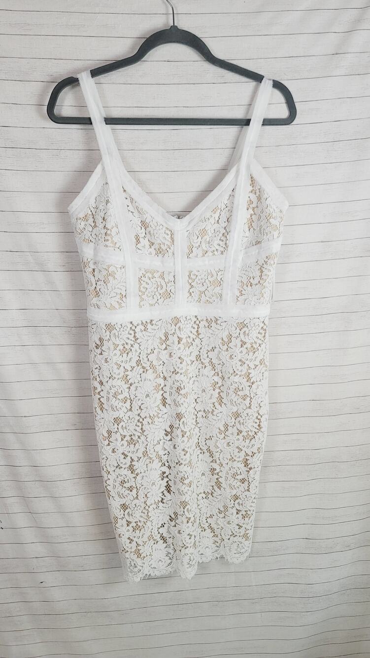 Heartloom Adora Mini Dress in Eggshell, sz Small